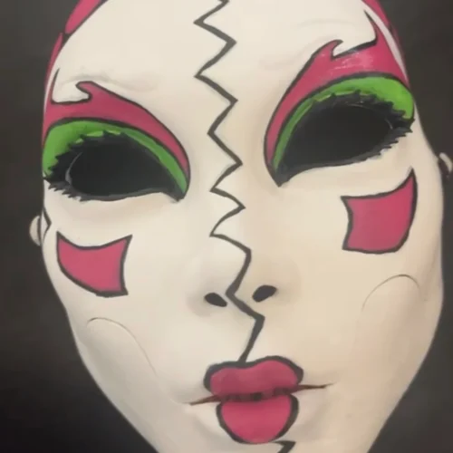 Full face geisha jaw mask