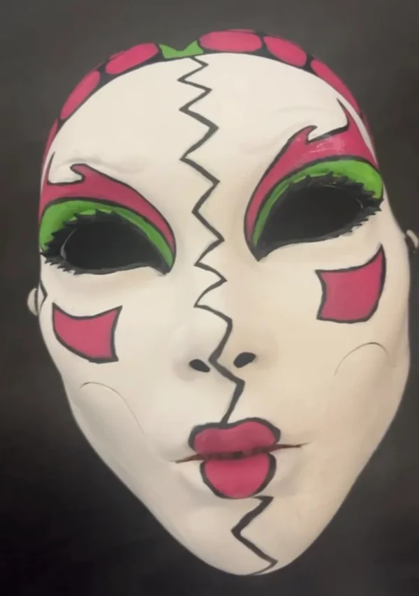 Full face geisha jaw mask