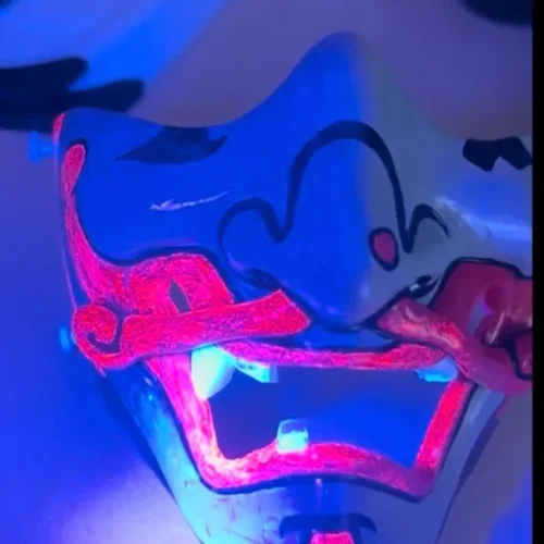 General Oni Mask with UV/Clay Modeling